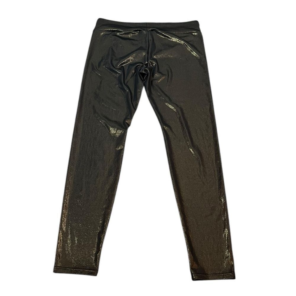 HUE Women’s Metallic‎ Brown/Bronze Leggings, Size L